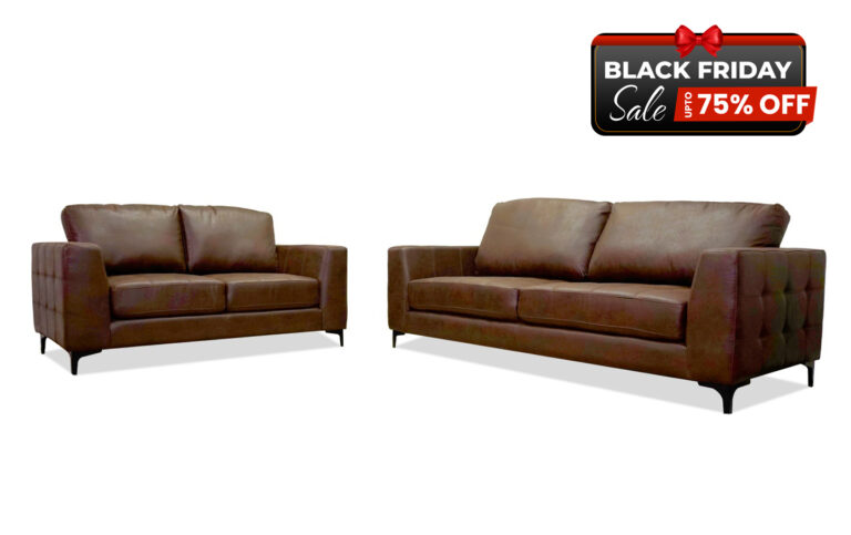 Zepp Sofa and Loveseat in Brown - BF