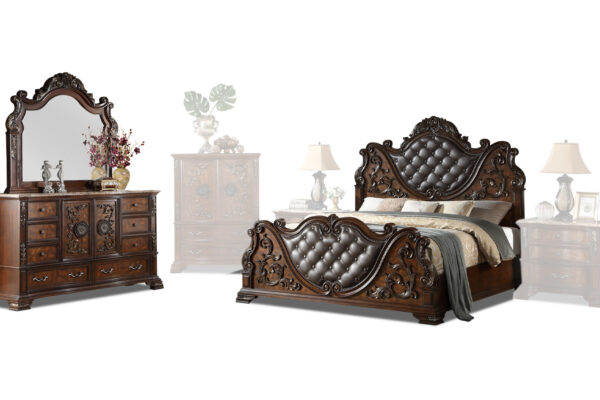 Santa Monica Bed, Dresser and Mirror