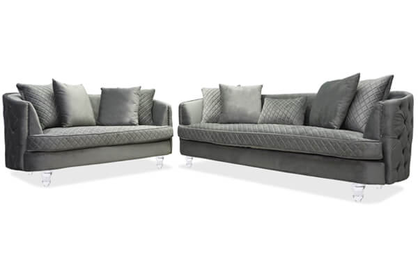 Jules Sofa & Loveseat Gray