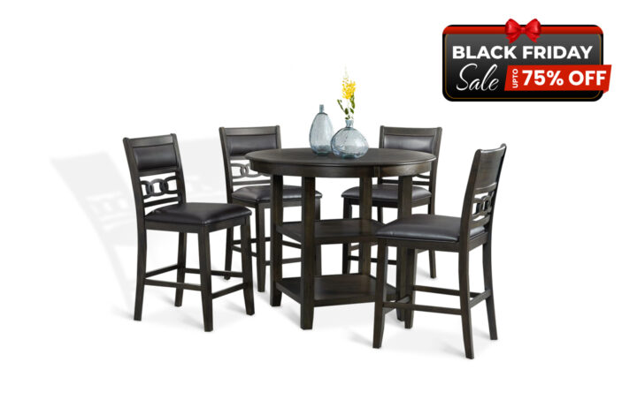 Amherst Pub Dining Set in Dark Finish - BF