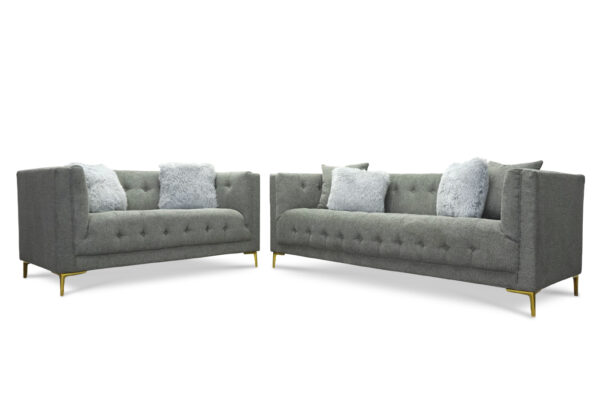 Ashley Gray Sofa and Loveseat - 01