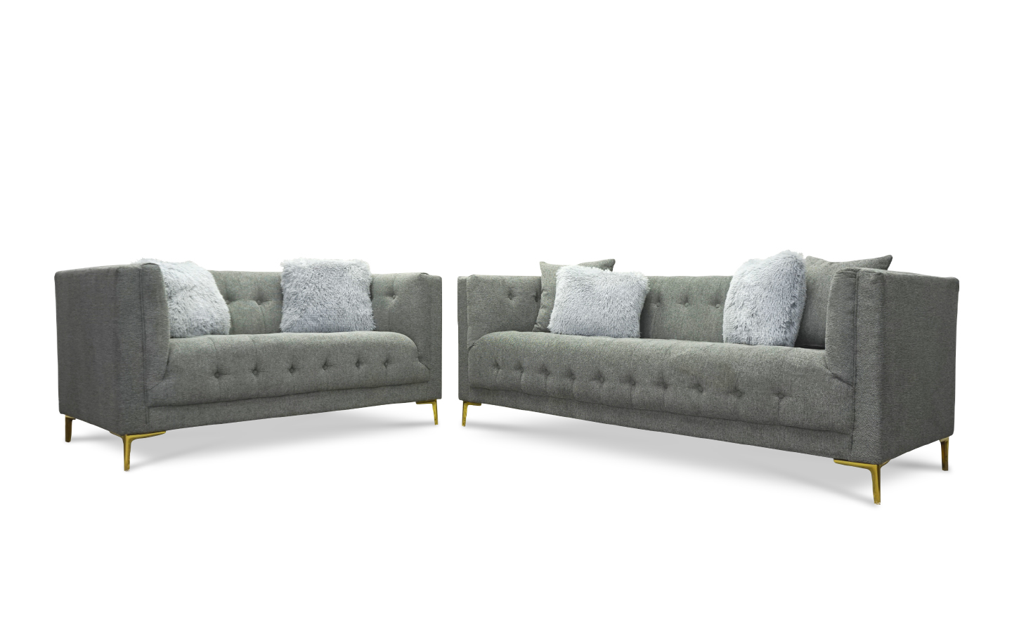 Ashley Gray Sofa and Loveseat - 01