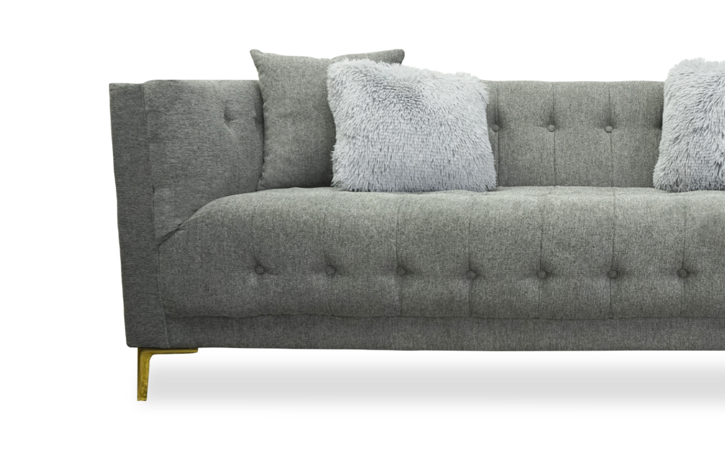 Ashley Gray Sofa Closeup - 01