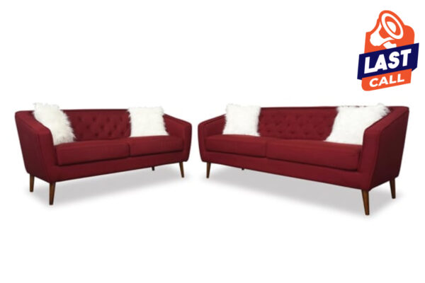 Broadway Sofa & Loveseat in red (1)