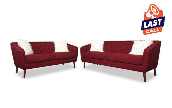 Broadway Sofa & Loveseat in red (1)