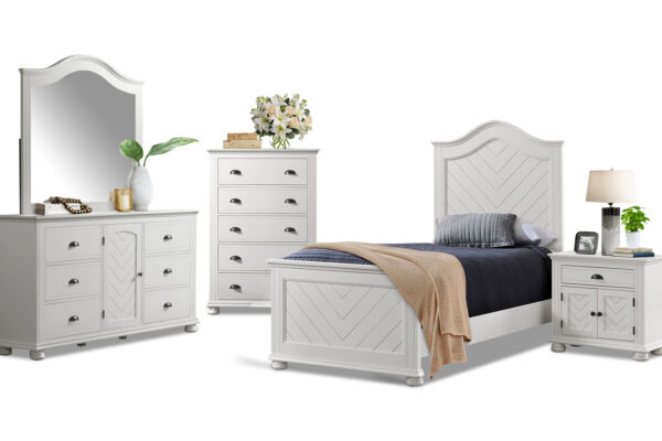 Kano twin bedroom set in White