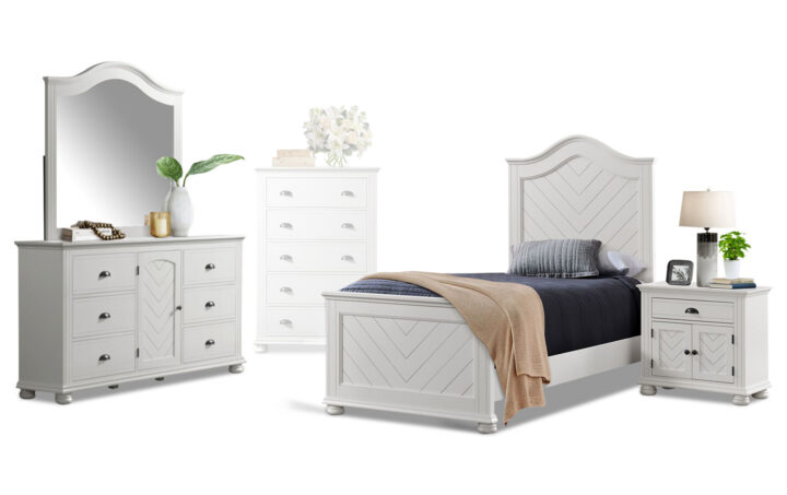 Kano Twin Bed, Dresser, Mirror and Nightstand
