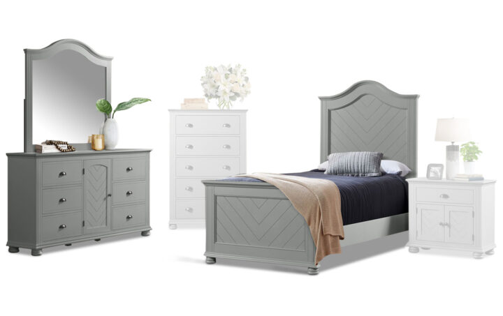 Kano Twin Bed, Dresser and Mirror