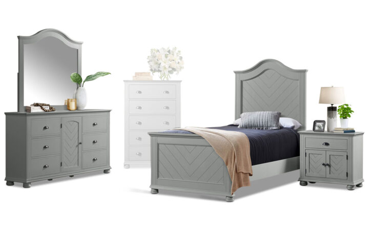 Kano Twin Bed, Dresser, Mirror and Nightstand