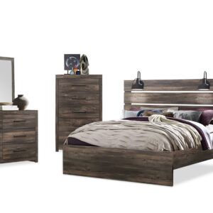 Linwood bed, dresser, mirror and chest