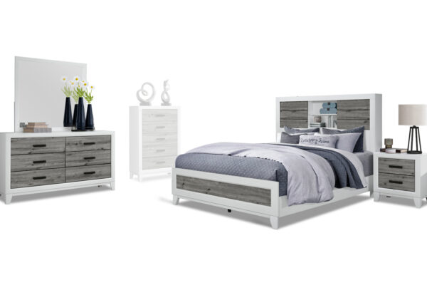 Lisbon bed, dresser, nightstand