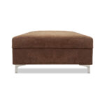 Manhattan Sectional Sofa Ottoman in Brown Chenille