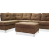 Manhattan Sectional Sofa, Ottoman in Brown - 02