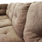 Manhattan Sectional Sofa Ottoman in Brown Chenille