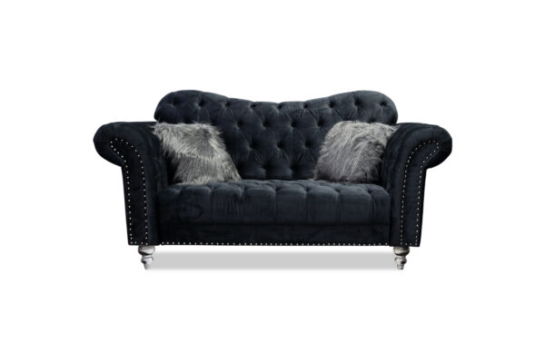 Scarlett Loveseat in Black - 01