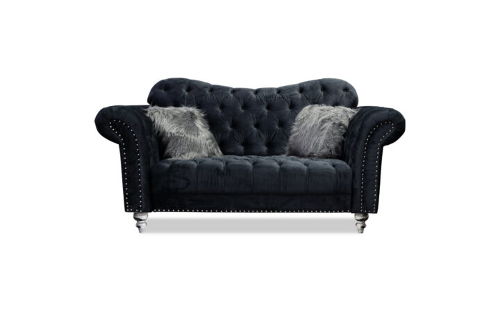 Scarlett Loveseat in Black - 01