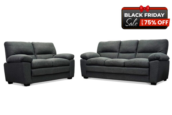 Sherry Sofa and Loveseat in Dark Gray - BF