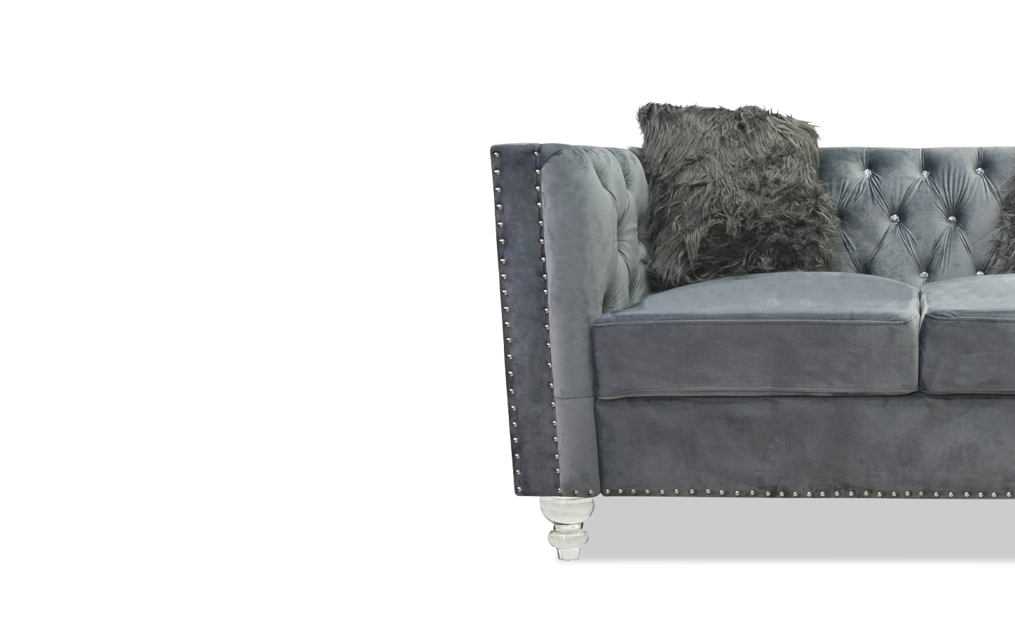 Artic Gray Loveseat - 02