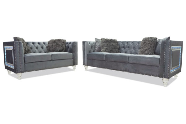 Artic Gray Sofa and Loveseat - 01