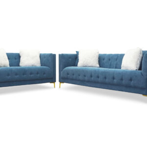 Ashley Bule Sofa and Loveseat - 01