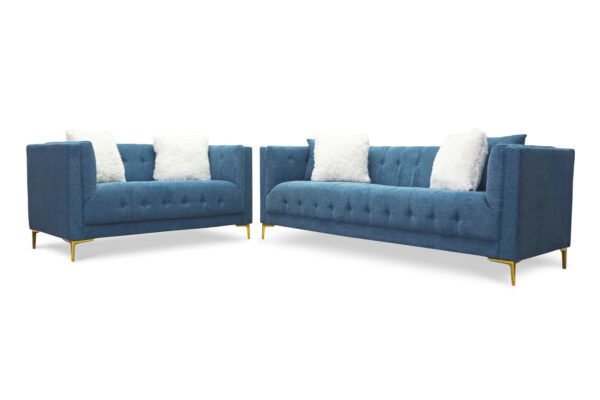 Ashley Bule Sofa and Loveseat - 01