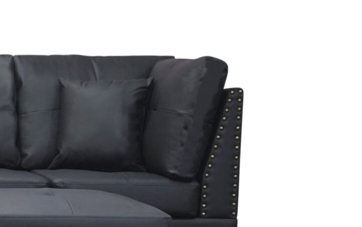 Manhattan Sectional in Black Closeup - 01