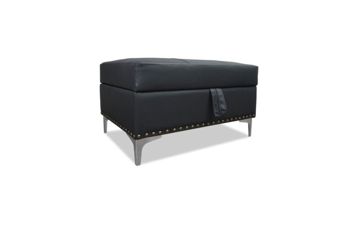 Manhattan Ottoman in Black PU - 02