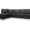 Manhattan Sectional Sofa in Black PU - 01