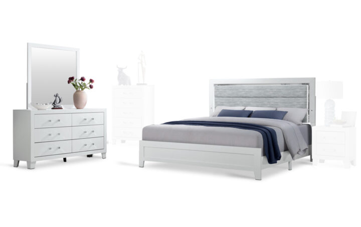 Luccia Bed, Dresser and Mirror