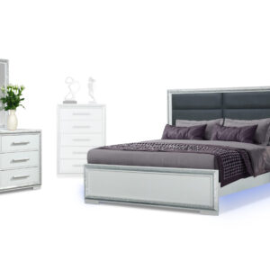 Andros Bed, Dresser, Mirror and Nightstand