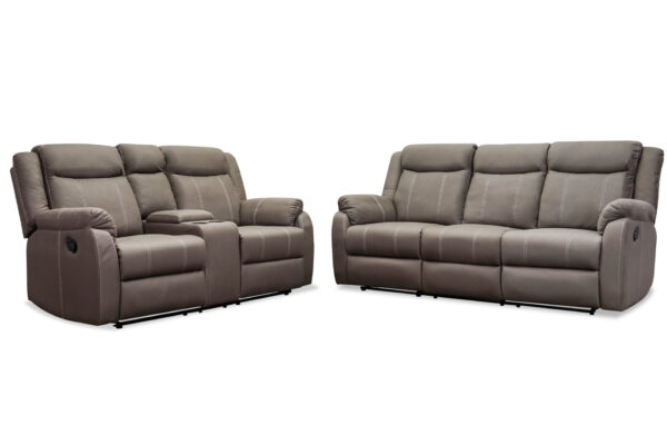 Venus Reclining Sofa and Loveseat in Gray