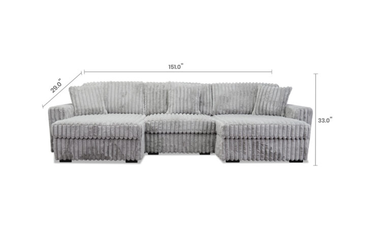 3PC Sectional w 2 chaise