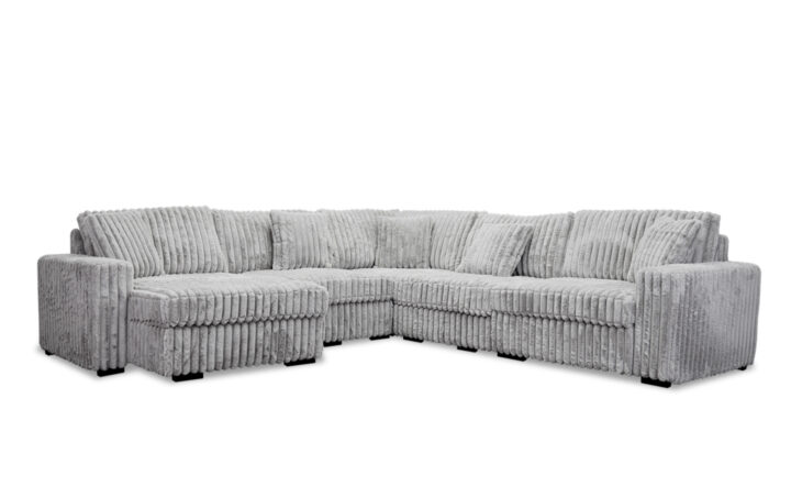 Monaco 5PC Sectional W-Chaise in Gray