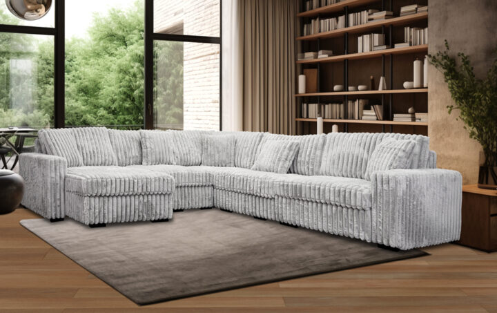 5PC Sectional W-Chaise