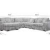 5PC Sectional W-Chaise