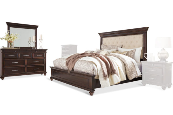 Brynhurst bed, dresser and mirror