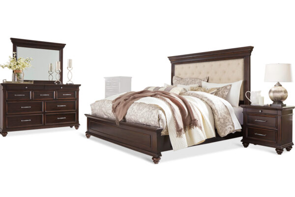 Brynhurst bed, dresser, mirror and nightstand