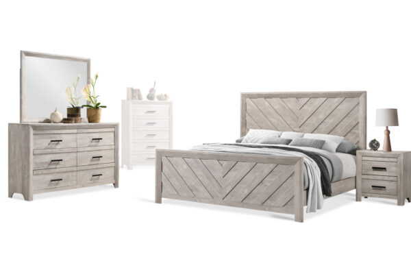 Ellen Bed, Dresser, Mirror and Nightstand