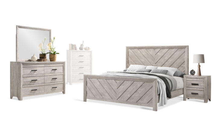 Ellen Bed, Dresser, Mirror and Nightstand