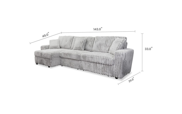 Monaco 3PC Power slider sectional