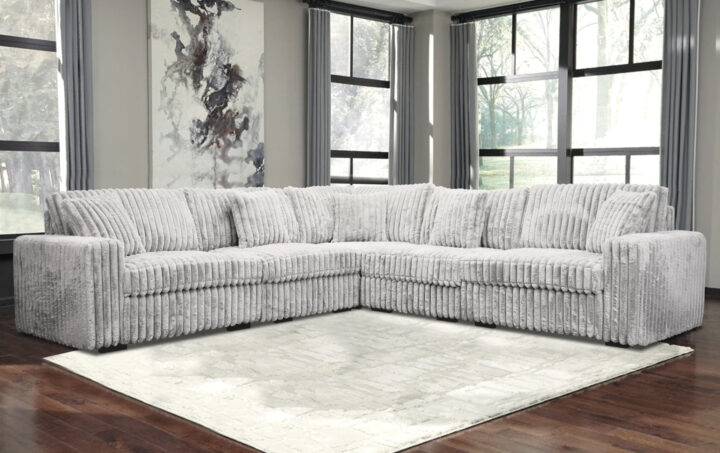 Monaco 5PC Sectional in Gray