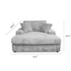 Monaco Chaise with Two Arm in Gray