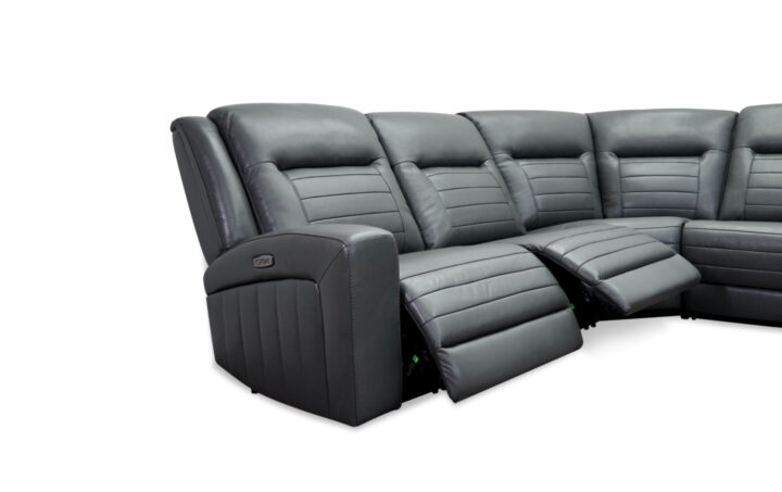 Chesapeake 6PC Power Sectional Dark Gray - 02