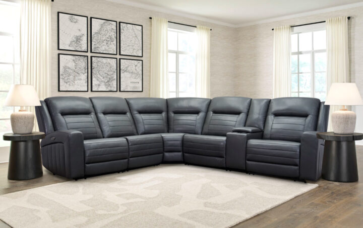 Chesapeake 6PC Power Sectional Dark Gray Lifestyle