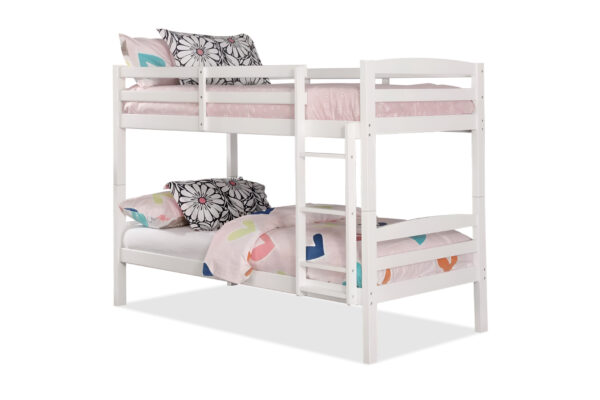 Grace Twin over Twin Bunk Bed in White - 01