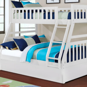 Sam TwinFull Bunk Bed in White Lifestyle