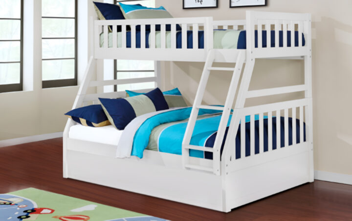 Sam TwinFull Bunk Bed in White Lifestyle