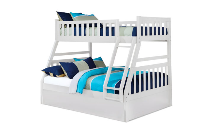 Sam TwinFull Bunk Bed in White - 01