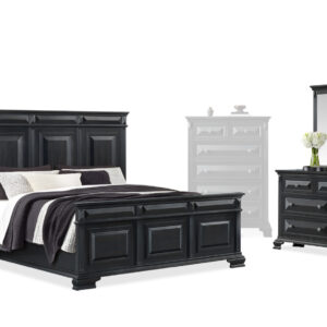 BRIDGESTONE BED & dresser and mirror