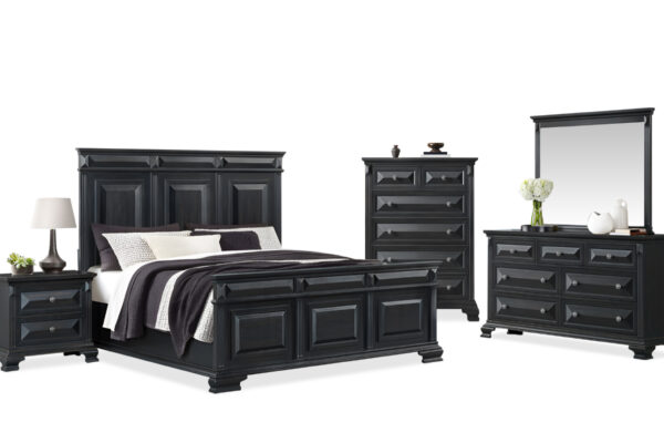 BRIDGESTONE BEDROOM SET IN BLACK